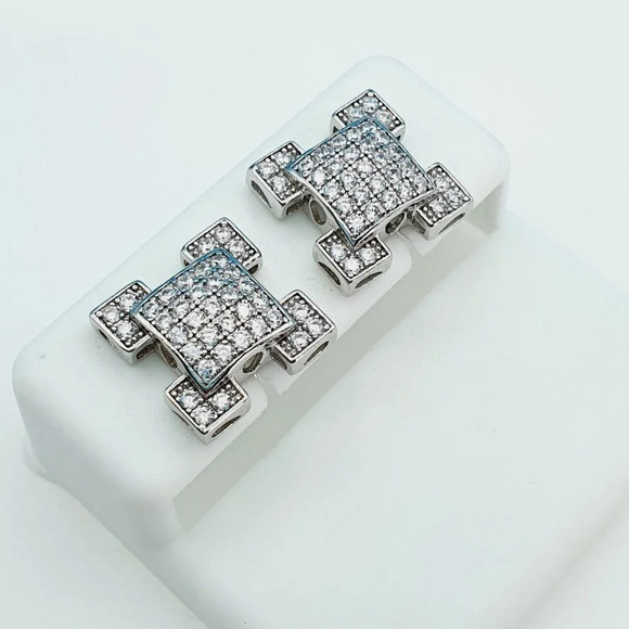 925 Sterling Silver Cubic Zirconia Earrings, U19254790 - Picture 10 of 11